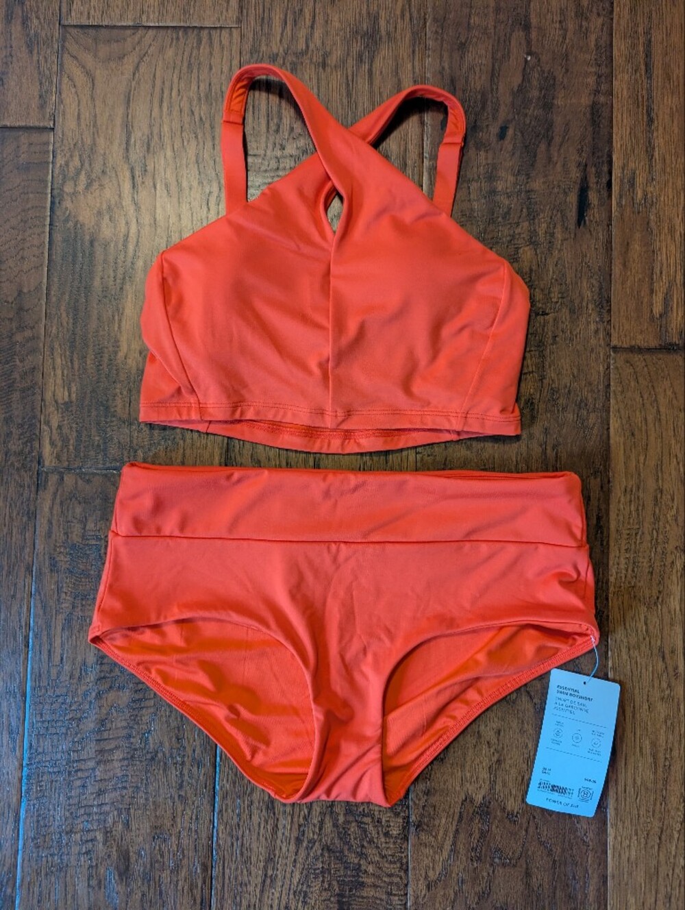 Athleta Orange Women's Two-Piece Swim Set